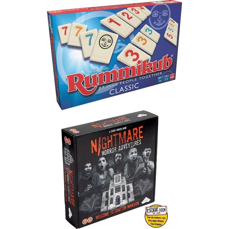 Foto van Spellenbundel - 2 stuks - rummikub & nightmare horror adventures