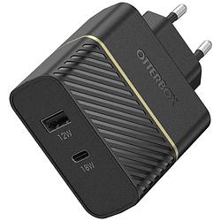 Foto van Otterbox premium fast charge wall charger (propack) gsm-lader met snellaadfunctie usb-a, usb-c® zwart
