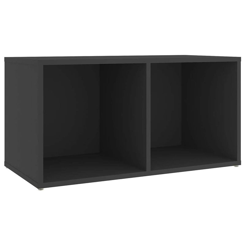 Foto van The living store televisiekast - klassiek en praktisch - grijs - spaanplaat - 72 x 35 x 36.5 cm - met 2 vakken