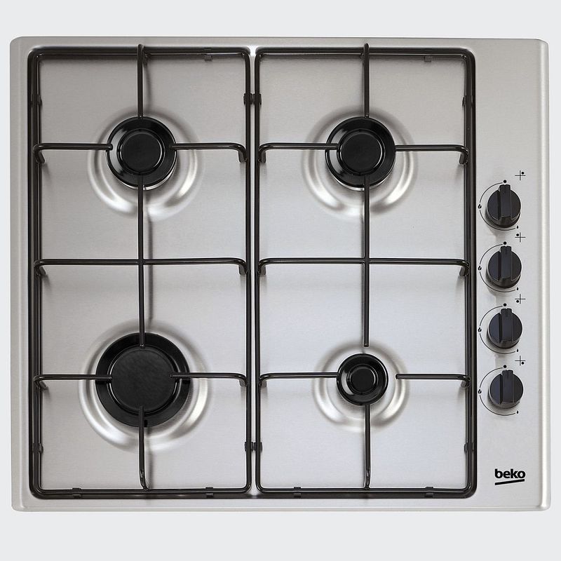 Foto van Beko hizg64120sx nl gas inbouwkookplaat zilver