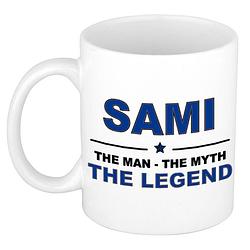 Foto van Sami the man, the myth the legend cadeau koffie mok / thee beker 300 ml - naam mokken