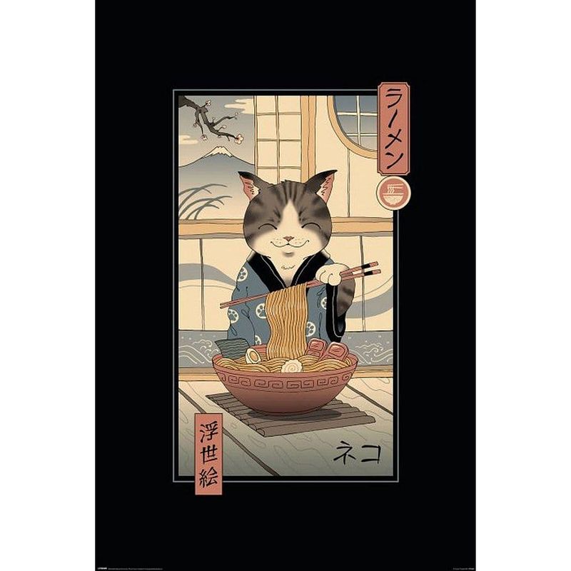 Foto van Pyramid vincent trinidad neko ramen ukiyoe poster 61x91,5cm