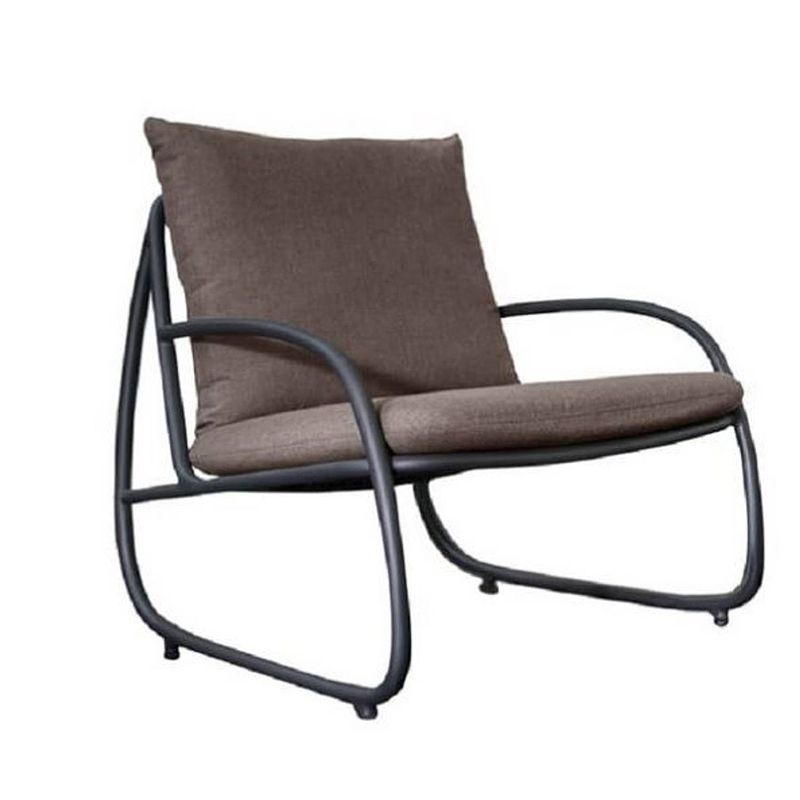 Foto van Yoi - youkou lounge chair alu black/heather beige