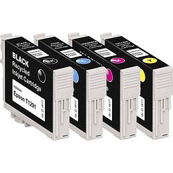 Foto van Basetech inkt vervangt epson t1291, t1292, t1293, t1294 compatibel combipack zwart, cyaan, magenta, geel bte125 1617,4050-126