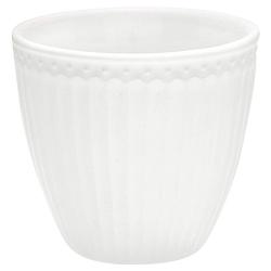 Foto van Greengate beker (latte cup) alice wit 300 ml - ø 10 cm