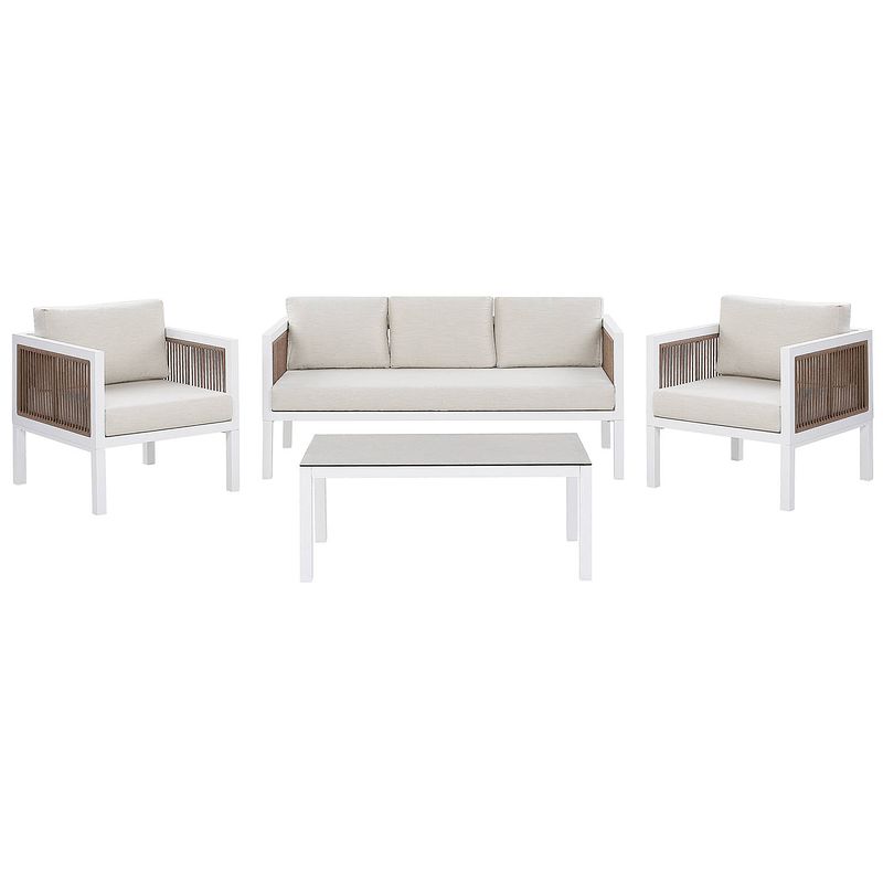 Foto van Beliani borello - loungeset-wit-aluminium