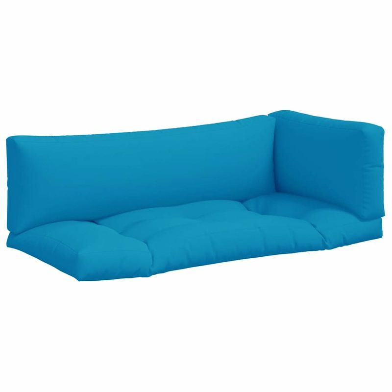 Foto van Vidaxl bankkussens pallet 3 st blauw