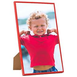 Foto van The living store fotolijsten - 50 x 70 cm - rood - pvc - mdf en ps (polystyreen) - set van 3
