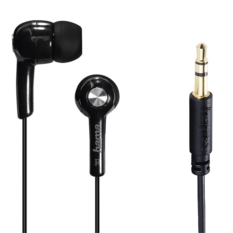 Foto van Hama in-ear-stereo-oortelefoon basic4music, oordopjes zwart