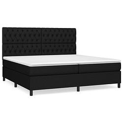 Foto van The living store boxspringbed - - bed - afmetingen- 203 x 200 x 118/128 cm - ken- duurzaam materiaal - praktisch