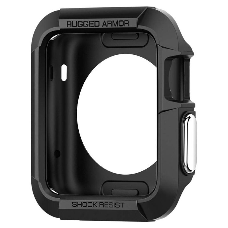 Foto van Spigen rugged armor case voor de apple watch 42 mm - black