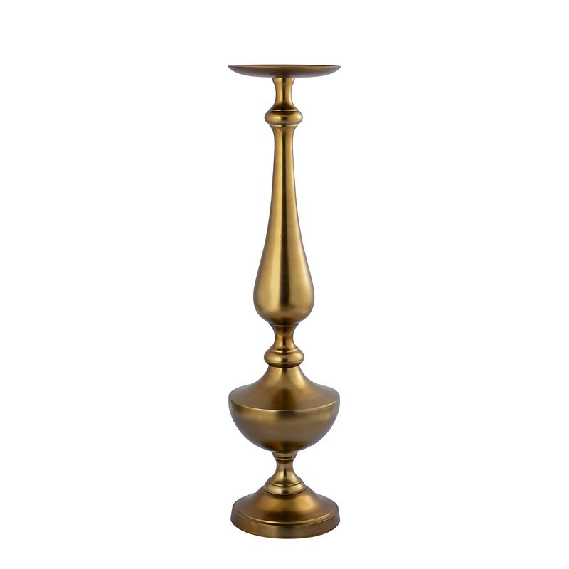 Foto van Ptmd centy brass casted alu candle holder l