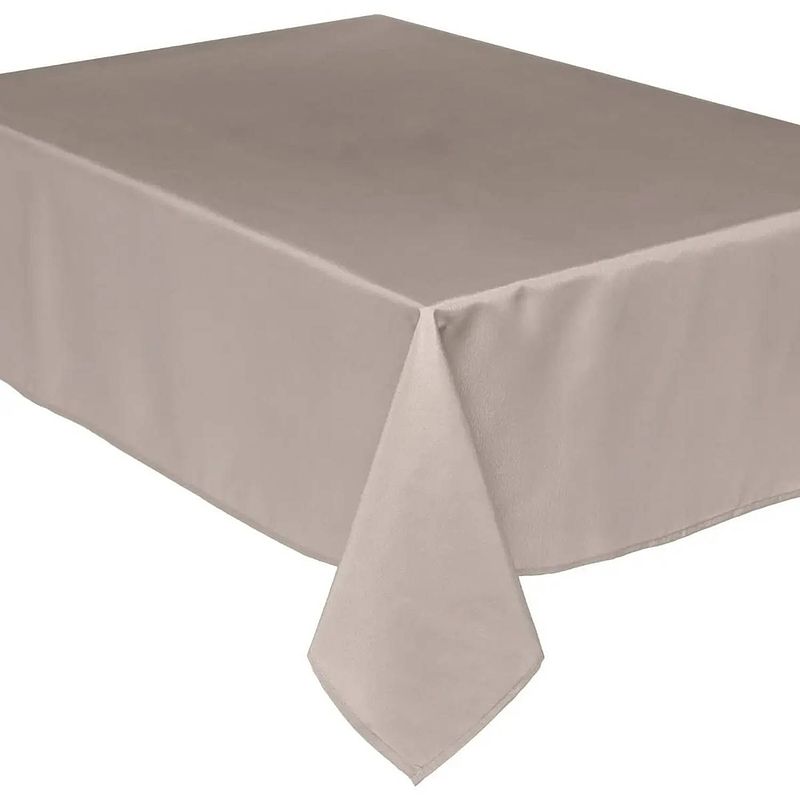 Foto van Tafelkleed rechthoekig 240 x 140 cm beige polyester - tafellakens