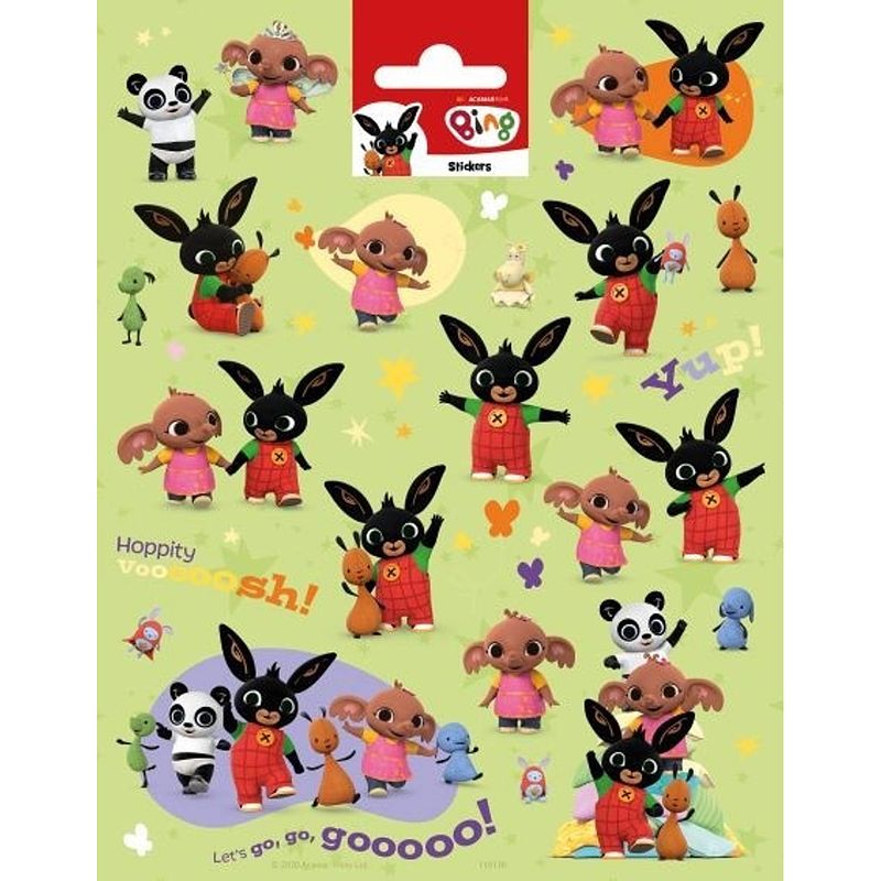 Foto van Funny products stickers bing 20 x 15 cm papier groen 20 stuks