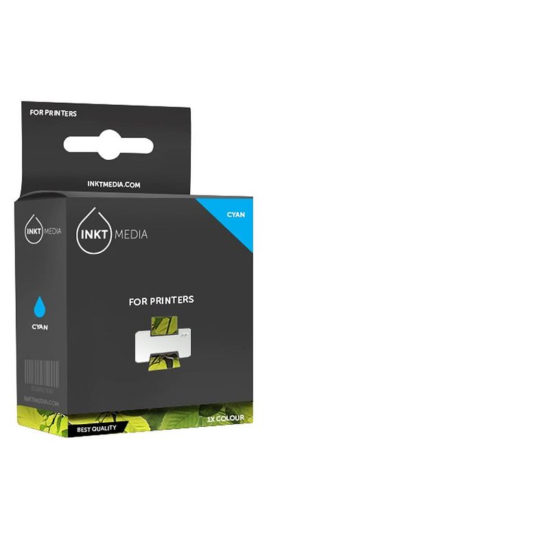 Foto van Inktmedia® - inktcartridge - geschikt voor hp 912xl (3yl81ae) inktcartridge cyaan hoge capaciteit - cartridge met inkt