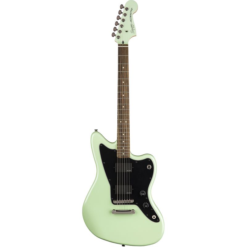 Foto van Squier contemporary active jazzmaster hh st surf pearl