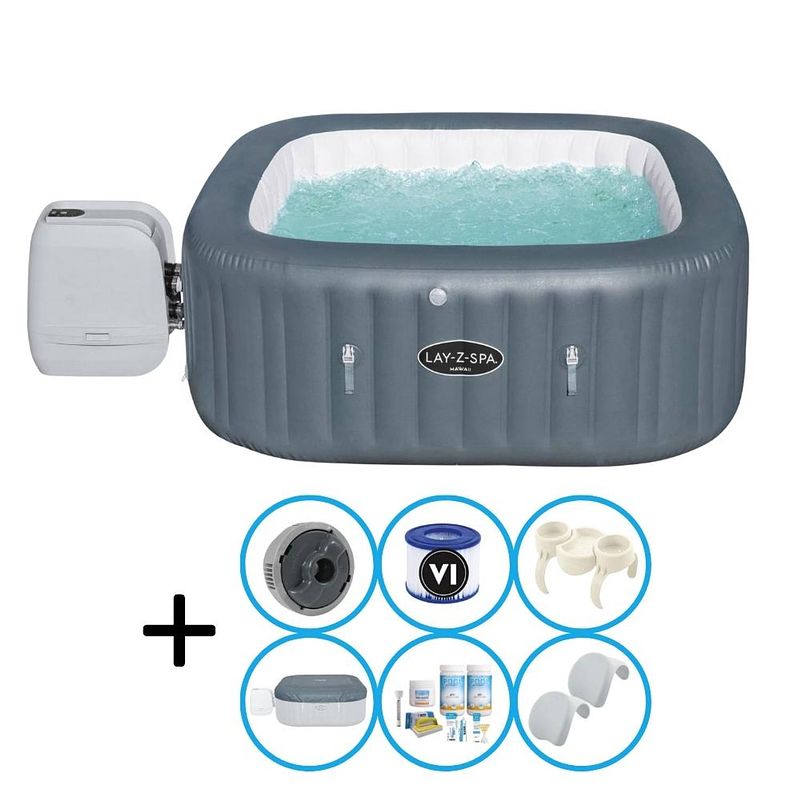 Foto van Bestway - jacuzzi - lay-z-spa - hawaii hydrojet pro - inclusief accessoires