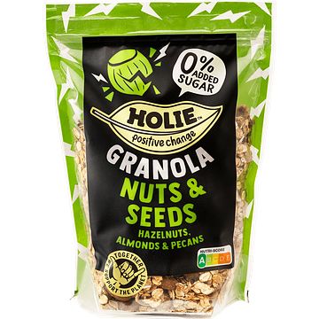 Foto van Holie granola nuts & seeds hazelnuts, almonds & pecans 350g bij jumbo