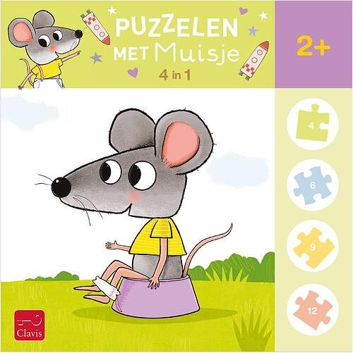 Foto van Puzzelen met muisje. 4-in-1-puzzel - overig (5407009980084)