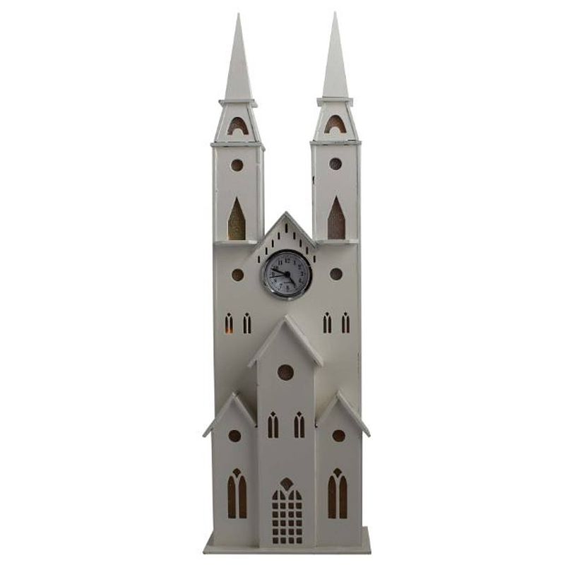 Foto van Peha kerk 20 led 15 x 50 cm hout wit