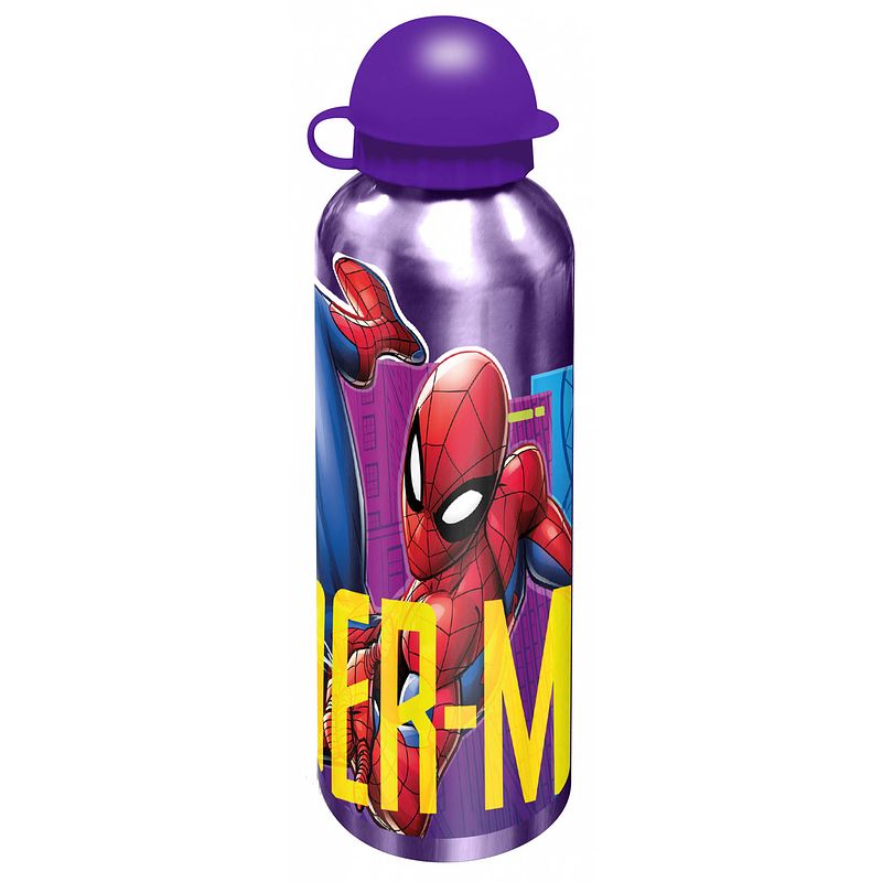 Foto van Marvel thermosfles spider-man junior 500 ml aluminium paars