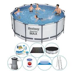 Foto van Bestway steel pro max rond 366x122 cm - zwembad combi deal