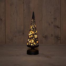 Foto van Anna'ss collection - b.o.t. tree glass black star 9x30 cm 10led warm white