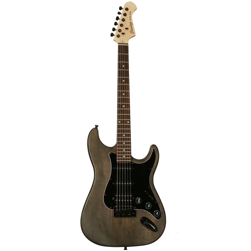 Foto van Fazley outlaw series sheriff basic hss black elektrische gitaar met gigbag