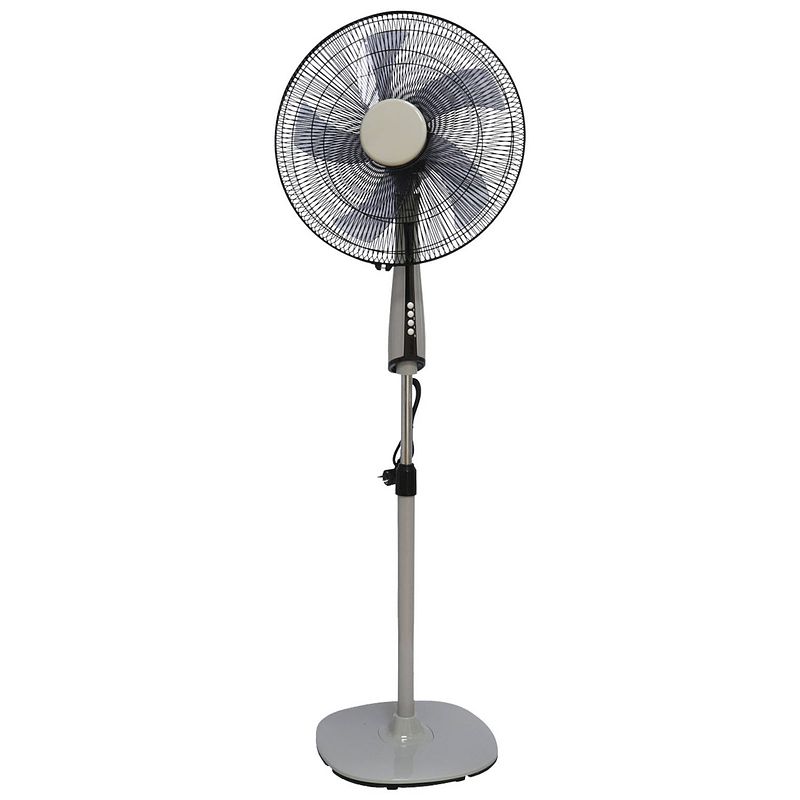 Foto van Gerimport statiefventilator 60 watt 45 x 170 cm grijs