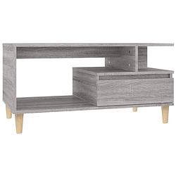 Foto van The living store salontafel - duurzaam - grijs sonoma eiken - 90x49x45 cm