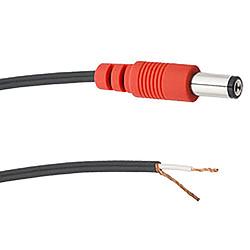 Foto van Voodoo lab pa36 diy 2.5mm straight red barrel connector recht + 36" kabel