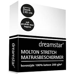 Foto van Dreamstar hoeslaken molton stretch hoekhoogte 30 cm 180 x 210 cm