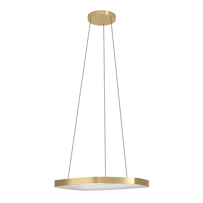 Foto van Eglo vallerosa hanglamp - led - ø 58 cm - goud/wit - dimbaar - staal