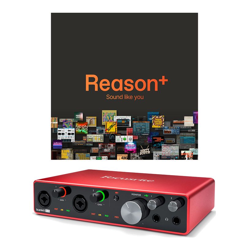 Foto van Focusrite scarlett 8i6 3rd gen bundel met reason+