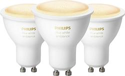 Foto van Philips hue white ambiance gu10 3-pack