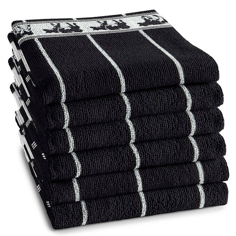 Foto van Ddddd keukendoek zwart bont black (6 stuks)