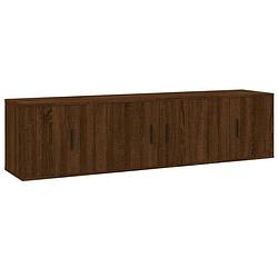 Foto van The living store tv-meubelset - bruineiken - 80 x 34.5 x 40 cm - trendy en praktisch