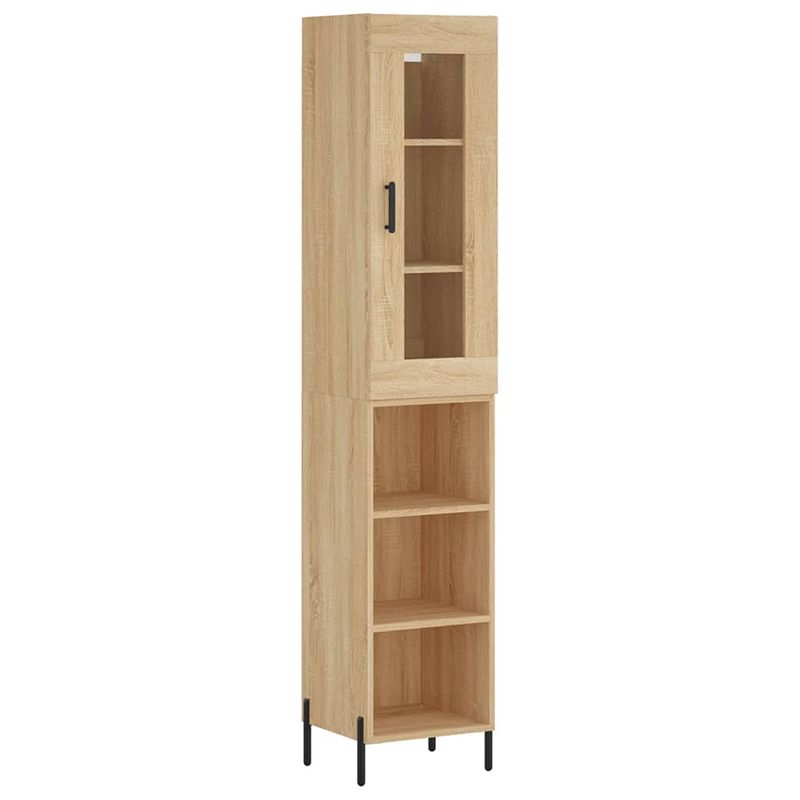 Foto van Vidaxl hoge kast 34,5x34x180 cm bewerkt hout sonoma eikenkleurig