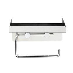 Foto van Wenko toiletrolhouder 16 x 12,5 x 11,5 cm rvs zilver