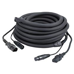 Foto van Dap fp12 iec & xlr male - iec & xlr female 10 meter zwart