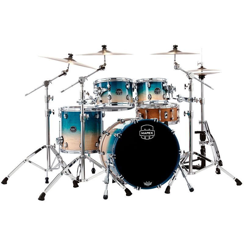 Foto van Mapex saturn sr504xuq aqua fade 4-delige shell set