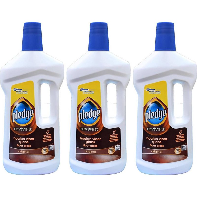 Foto van Pledge revive it houten vloer glans original voordeelbox - 3 x 750 ml