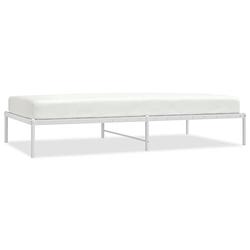 Foto van The living store metalen bedframe - classic - 207 x 112 x 31 cm - extra opbergruimte - wit - staal