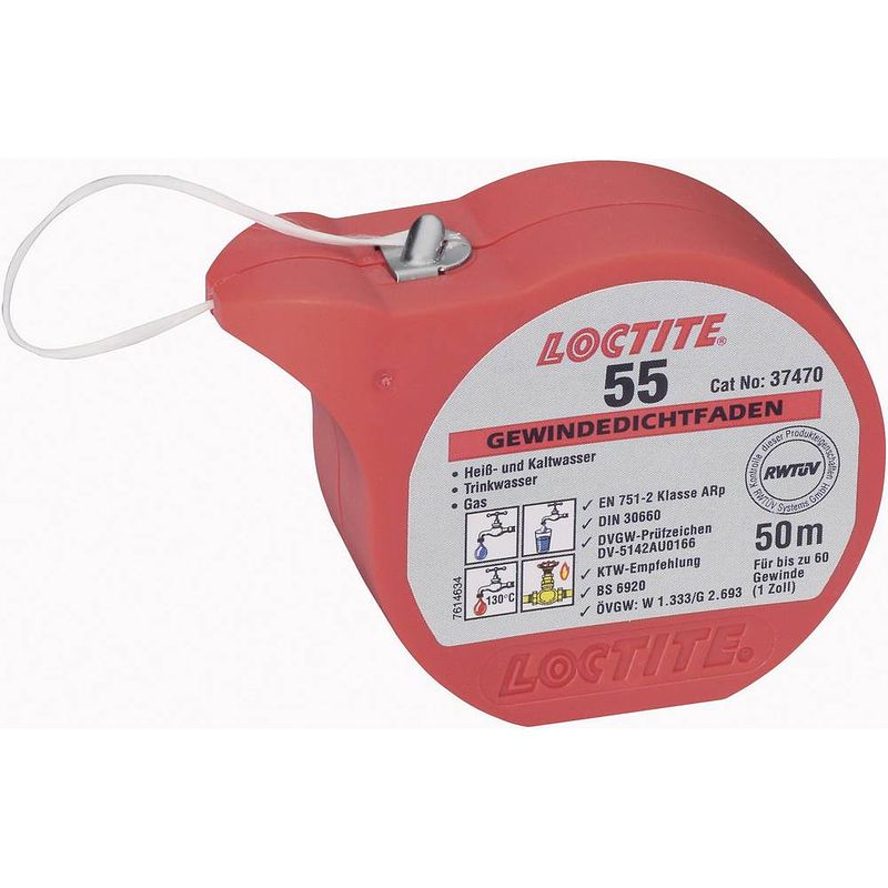 Foto van Loctite® 55 schroefdraadafdichtingsproduct kleur (specifiek): wit 50 m