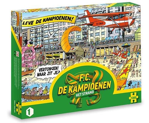 Foto van F.c. de kampioenen - het strand puzzel - 1000 stukjes - overig (5407226502625)