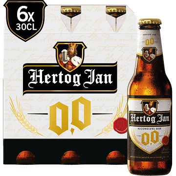 Foto van Hertog jan 0.0% alcoholvrij fles 6 x 300ml bij jumbo