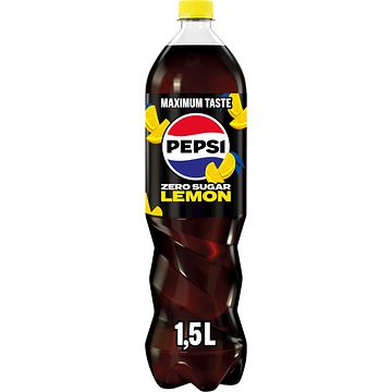 Foto van Pepsi zero sugar lemon flavour 1, 5l aanbieding bij jumbo | 2 voor 3.00