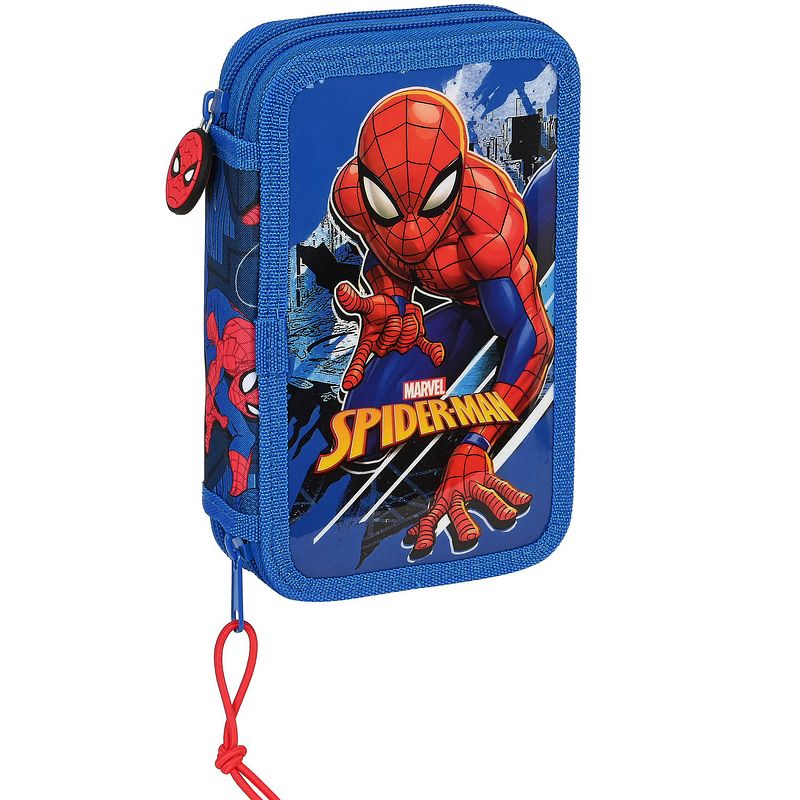 Foto van Spiderman gevuld etui great power - 28 stuks - 19,5 x 12,5 x 4 cm- polyester