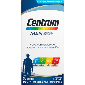 Foto van Centrum men 50+ multivitaminen & multimineralen tabletten, 90 stuks bij jumbo