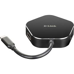 Foto van D-link dub-m420 4 poorten usb 3.2 gen 1-hub zwart